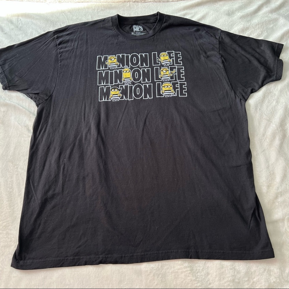 Mens Black Despicable Me Minions TShirt XXL